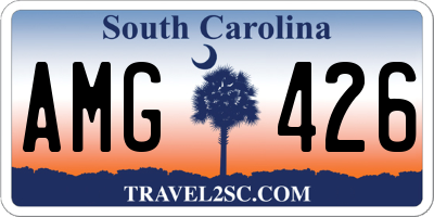 SC license plate AMG426