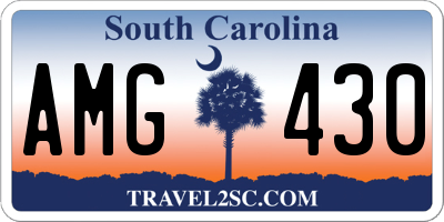 SC license plate AMG430