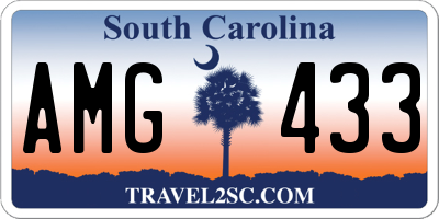 SC license plate AMG433
