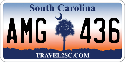SC license plate AMG436