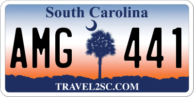 SC license plate AMG441
