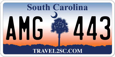 SC license plate AMG443