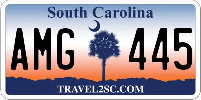 SC license plate AMG445