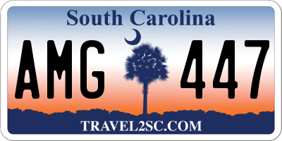 SC license plate AMG447
