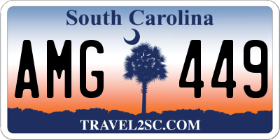 SC license plate AMG449