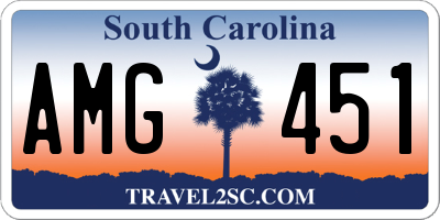 SC license plate AMG451