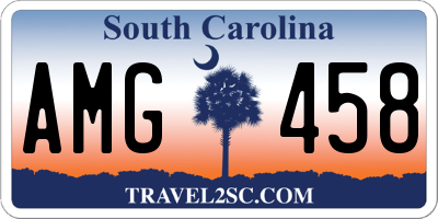 SC license plate AMG458