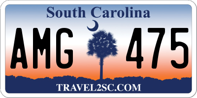 SC license plate AMG475