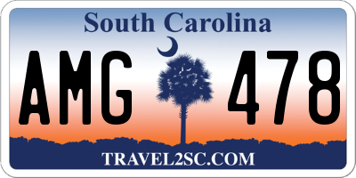 SC license plate AMG478