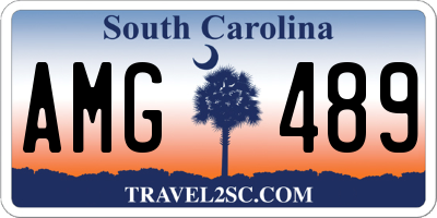 SC license plate AMG489