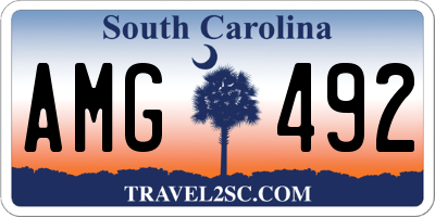 SC license plate AMG492