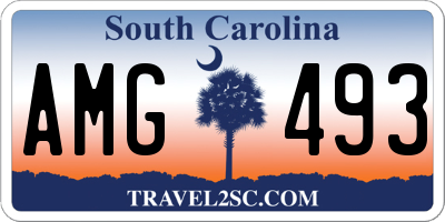 SC license plate AMG493