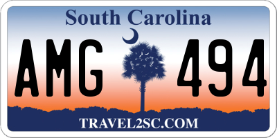 SC license plate AMG494