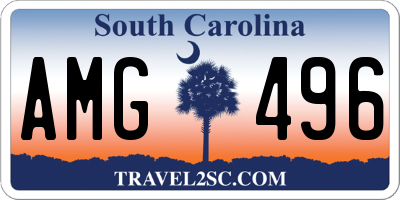 SC license plate AMG496