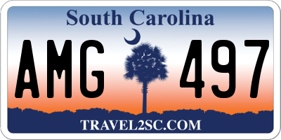 SC license plate AMG497