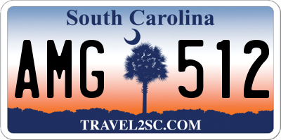 SC license plate AMG512
