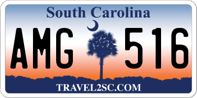 SC license plate AMG516