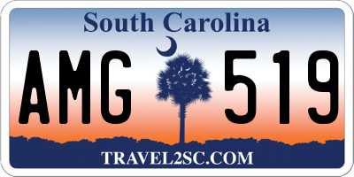 SC license plate AMG519