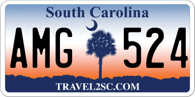 SC license plate AMG524