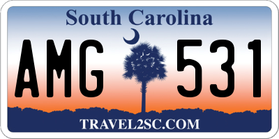 SC license plate AMG531