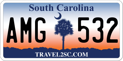 SC license plate AMG532