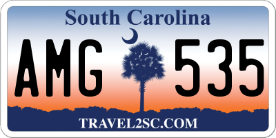 SC license plate AMG535