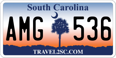 SC license plate AMG536