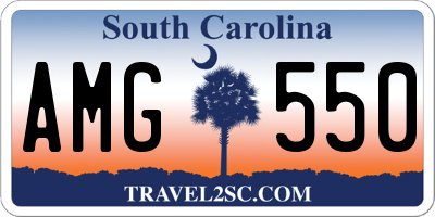 SC license plate AMG550