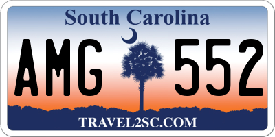 SC license plate AMG552