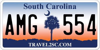 SC license plate AMG554