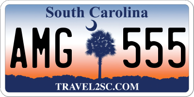 SC license plate AMG555
