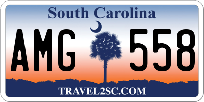 SC license plate AMG558
