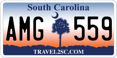 SC license plate AMG559