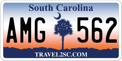 SC license plate AMG562