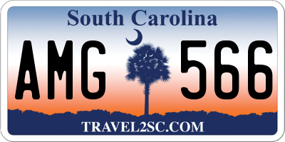 SC license plate AMG566