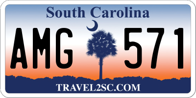 SC license plate AMG571