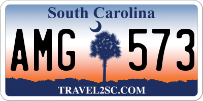 SC license plate AMG573