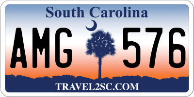 SC license plate AMG576
