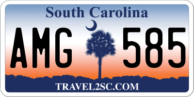 SC license plate AMG585