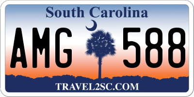 SC license plate AMG588