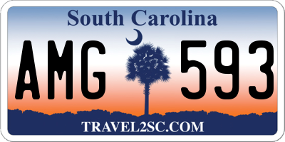 SC license plate AMG593