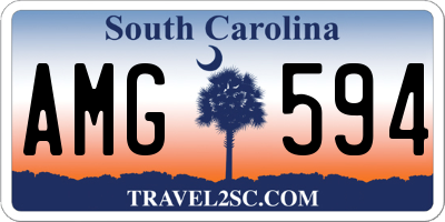 SC license plate AMG594