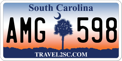SC license plate AMG598