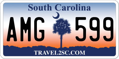 SC license plate AMG599
