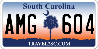 SC license plate AMG604