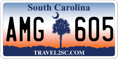SC license plate AMG605