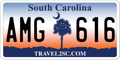 SC license plate AMG616