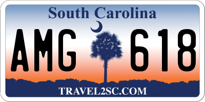 SC license plate AMG618