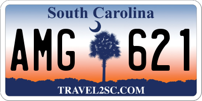 SC license plate AMG621