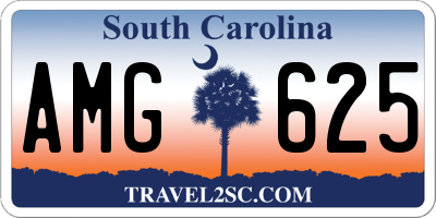 SC license plate AMG625
